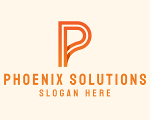 Logistics Highway Letter P logo design