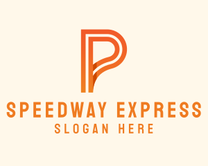 Logistics Highway Letter P logo