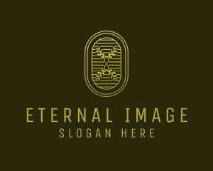 Golden Infinity Plant logo design