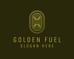 Golden Infinity Plant logo design