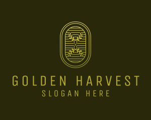 Golden Infinity Plant logo design