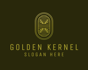 Golden Infinity Plant logo design