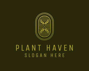 Golden Infinity Plant logo design