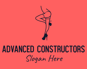 Woman Lingerie Dancer logo design