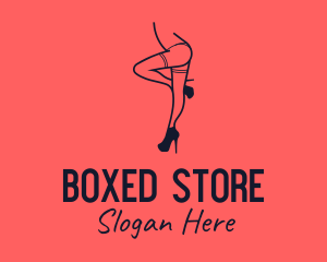 Woman Lingerie Dancer logo design