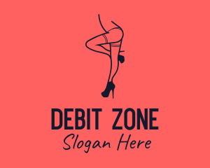 Woman Lingerie Dancer logo design