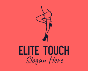 Woman Lingerie Dancer logo design