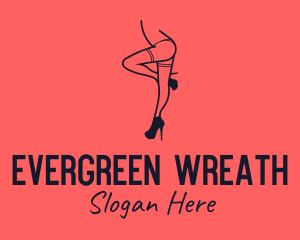 Woman Lingerie Dancer logo design