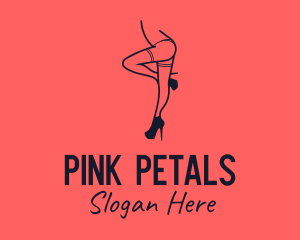 Woman Lingerie Dancer logo design