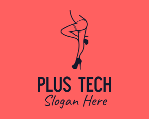 Woman Lingerie Dancer logo design