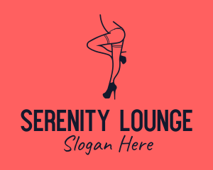 Woman Lingerie Dancer logo design