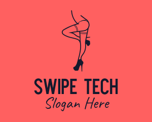 Woman Lingerie Dancer logo design