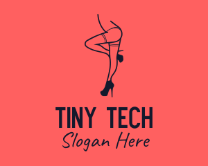 Woman Lingerie Dancer logo design