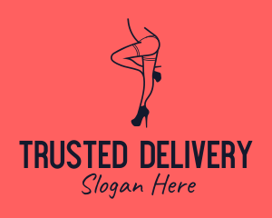 Woman Lingerie Dancer logo design