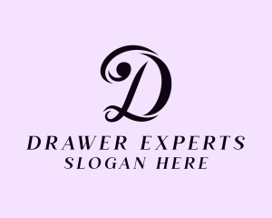 Feminine Fashion Letter D logo design