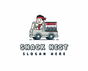 Sushi Food Truck logo design