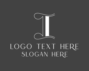 Elegant Calligraphy Letter I logo