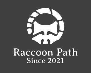 Abstract Raccoon Skeleton Stone logo