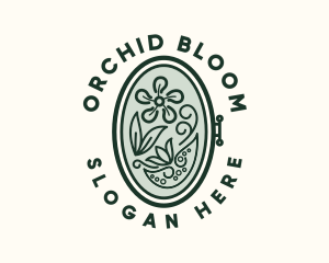 Orchid Flower Embroidery  logo