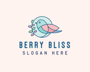 Pretty Bird Leaves logo design