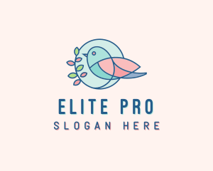 Pretty Bird Leaves logo design