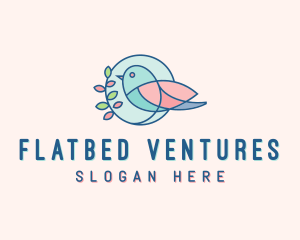 Pretty Bird Leaves logo design