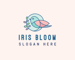 Pretty Bird Leaves logo design