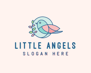 Pretty Bird Leaves logo design