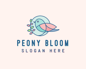 Pretty Bird Leaves logo design