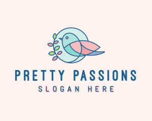 Pretty Bird Leaves logo