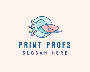 Pretty Bird Leaves logo design