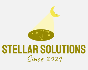 Moon Stars Constellation logo design