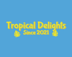 Tropical Monstera Resort logo design