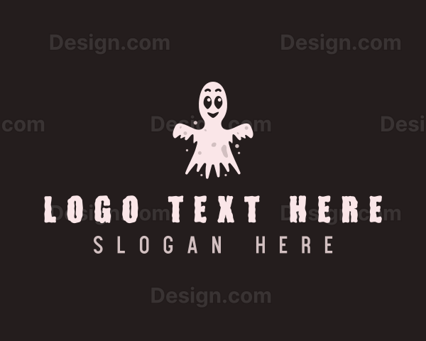 Spooky Cartoon Ghost Logo