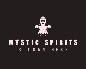 Spooky Cartoon Ghost logo