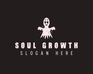 Spooky Cartoon Ghost logo
