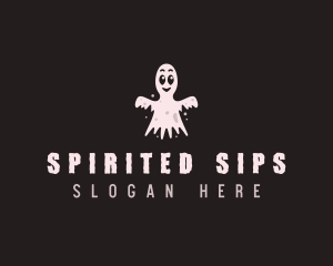 Spooky Cartoon Ghost logo design