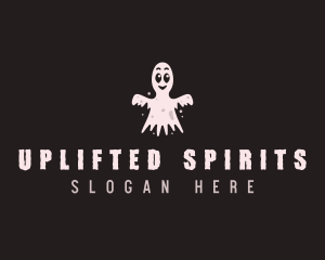 Spooky Cartoon Ghost logo design