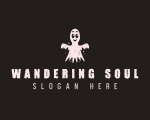 Spooky Cartoon Ghost logo design