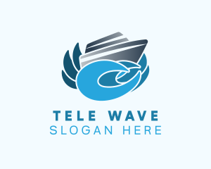 Yacht Sea Waves logo design