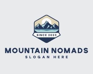 Hiker Tourist Outdoor logo design