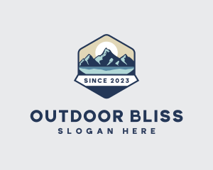 Hiker Tourist Outdoor logo design