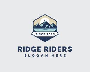 Hiker Tourist Outdoor logo design