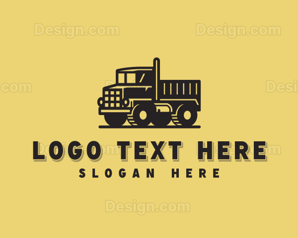 Construction Dump Truck Vehicle Logo