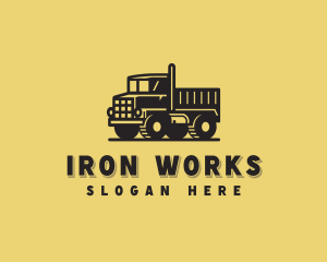 Construction Dump Truck Vehicle Logo