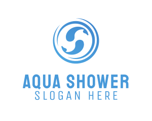 Blue Aqua Fishes logo design