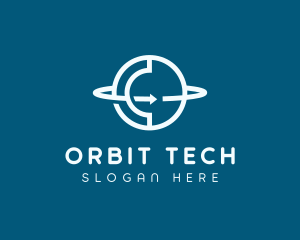 Global Arrow Orbit logo design