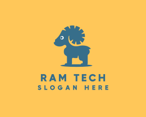 Wildlife Ram Silhouette logo