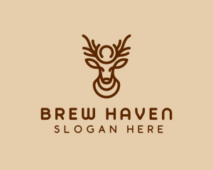 Brown Horn Deer logo design