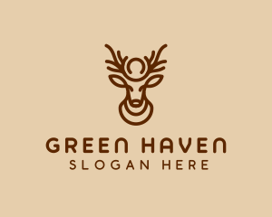 Brown Horn Deer logo design